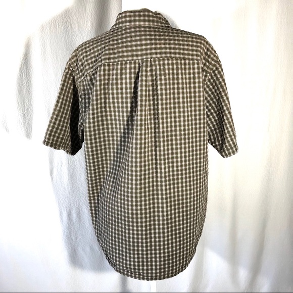 Eddie Bauer Relaxed Fit Green Plaid Casual Shirt - Picture 6 of 8